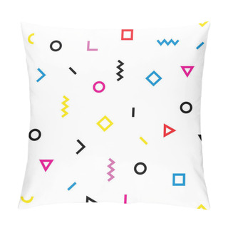 Personality  Abstract Hipster Geometric Art Pop Style Seamless Vector Pattern Background Wallpaper Pillow Covers