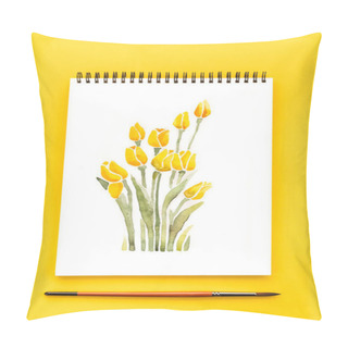 Personality  Flowers Drawing And Brush Pillow Covers