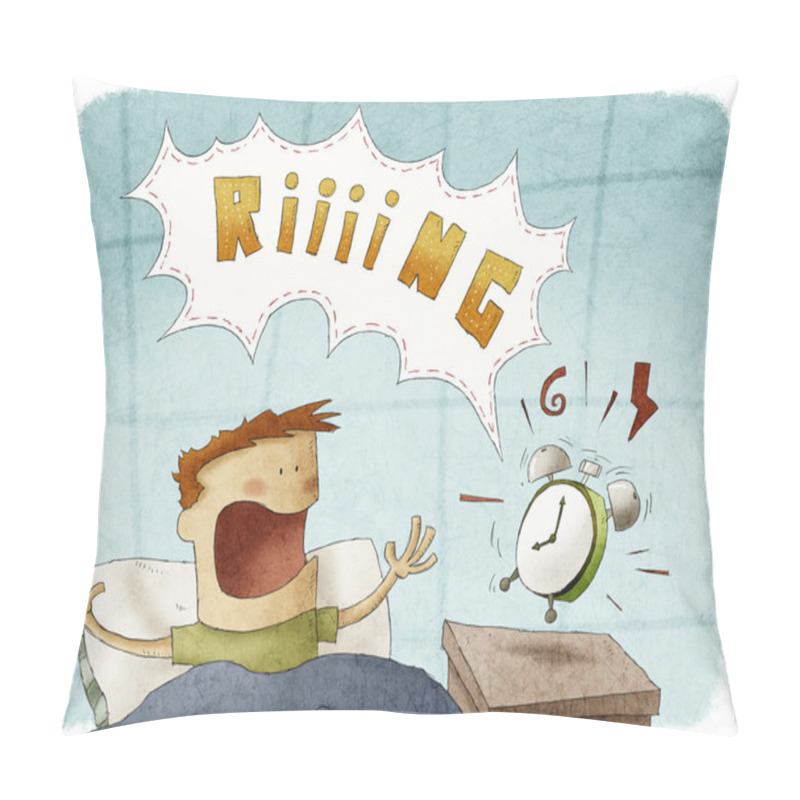 Personality  Man And  Alarm Clock Pillow Covers