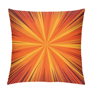 Personality  Comic Bright Orange Template Pillow Covers