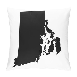 Personality  Rhode Island Silhouette Map Pillow Covers