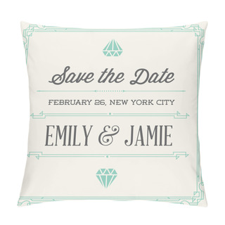 Personality  Vintage Style Invitation For Wedding Party Pillow Covers