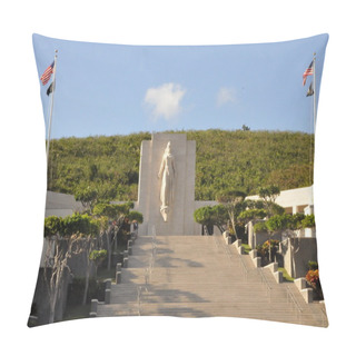 Personality  Punchbowl National Cemetery In Honolulu Pillow Covers