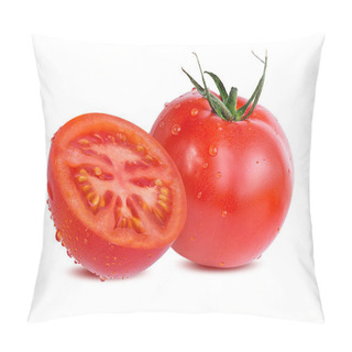 Personality  Tomato Isolated On White Background  Pillow Covers