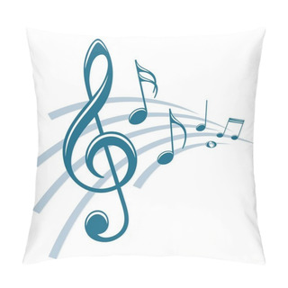Personality  The Stylized Symbol With Music Notes. Pillow Covers
