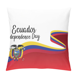 Personality  Ecuador Independence Day Background Template - Vector Pillow Covers