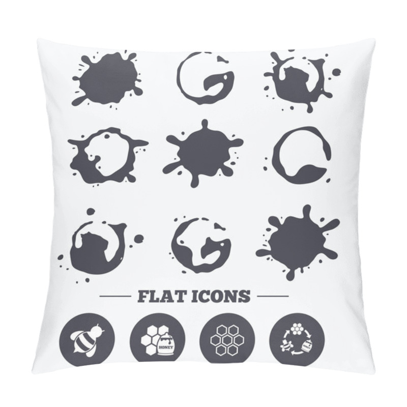 Personality  Honey Icon. Honeycomb Cells  Pillow Covers