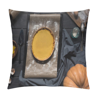 Personality  Pumpkin Pie On Baking Tray Pillow Covers