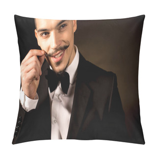 Personality  Smiling Man In Tuxedo Pillow Covers