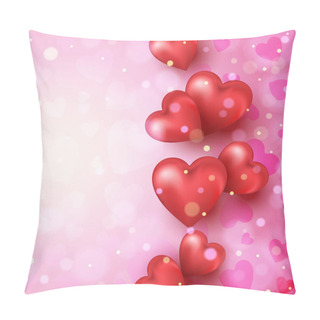 Personality  Abstract Background To The Valentine S Day. Pillow Covers