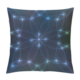 Personality  Abstract Flower Petals Dark Background With Glow Pillow Covers