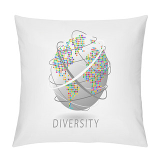 Personality Colorful Diversity Around The World Pillow Covers