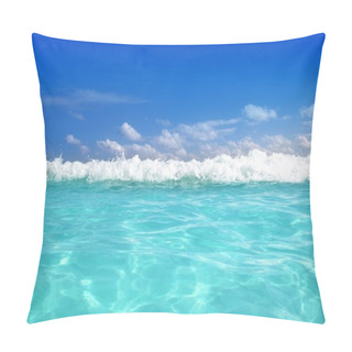 Personality  Blue Caribbean Sea Water Wave Horizon Pillow Covers