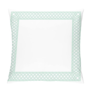 Personality  Square Celtic Knots Frame. Traditional Medieval Frame Pattern Illustration. Scandinavian Ornament As Border Or Frame. Pillow Covers