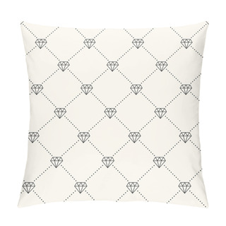 Personality  Vector Seamless Retro Pattern, With Diamonds. Pillow Covers