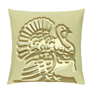 Personality  Golden Turkey Plate Pillow Covers