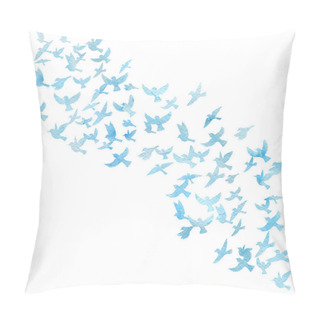Personality Watercolor Flying Birds Silhouettes Pillow Covers