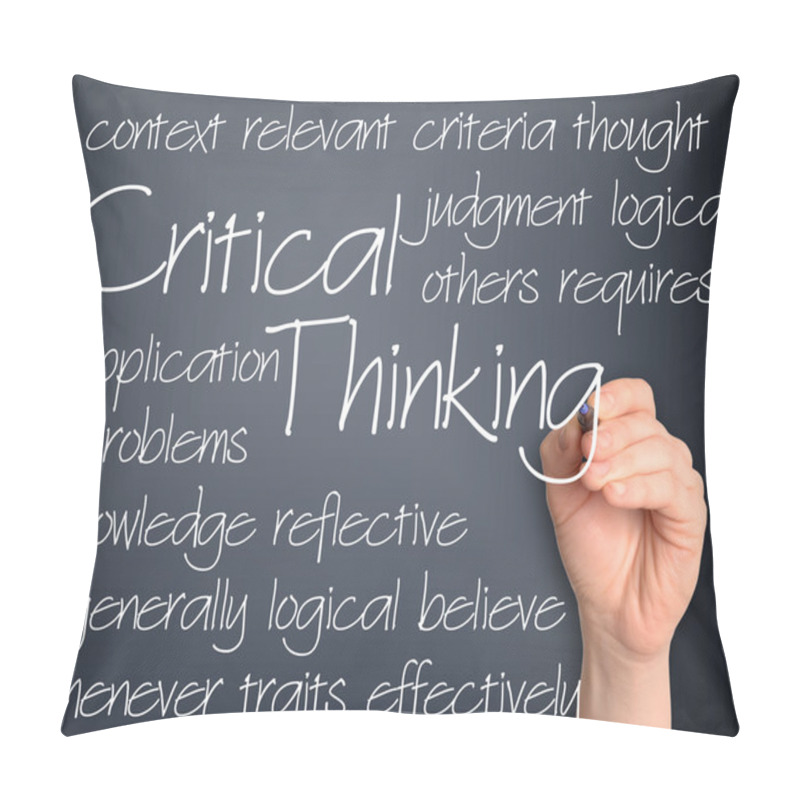 Personality  Background Concept Wordcloud Illustration Of Critical Thinking H Pillow Covers
