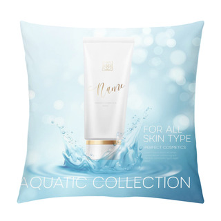 Personality  Design Cosmetics Product Advertising. Vector Illustration Pillow Covers