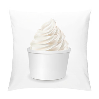 Personality  Blank Paper Cup With Milk Ice Cream  Pillow Covers