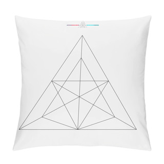Personality  Geometric Shape, Vector Triangle Isolated, Line Element, Vector Illustration Pillow Covers