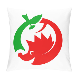 Personality  Hedgehog And Apple  Logo Pillow Covers