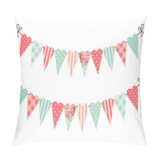 Personality  Heart Shaped  Bunting Flags Pillow Covers