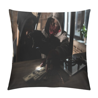 Personality  Robbers Stealing Money Pillow Covers