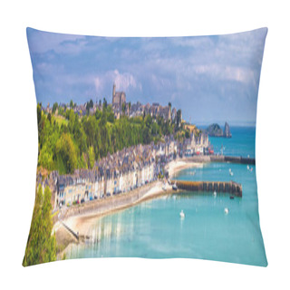 Personality  Panoramic View Of Cancale, Located On The Coast Of The Atlantic  Pillow Covers