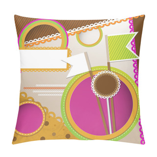 Personality  Scrap Booking, Vector Design Pillow Covers