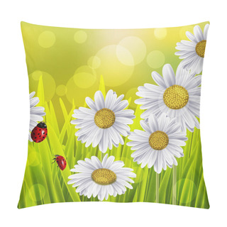 Personality  Spring Daisies With Ladybugs Pillow Covers