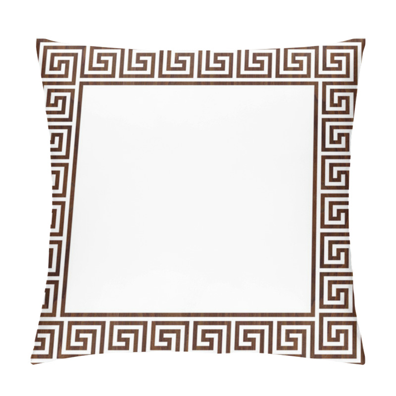 Personality  Greek frame ornaments, meanders. Square meander border from a repeated Greek motif Vector illustration on a white background. pillow covers