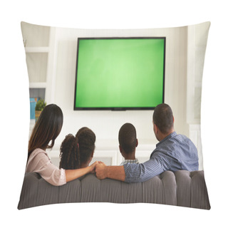 Personality  Parents And Their Children Watching TV Pillow Covers