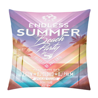 Personality  Summer Beach Party Poster Pillow Covers