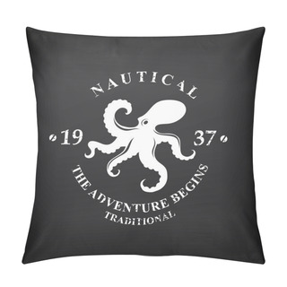 Personality  Nautical Marine, Badge Design. Pillow Covers