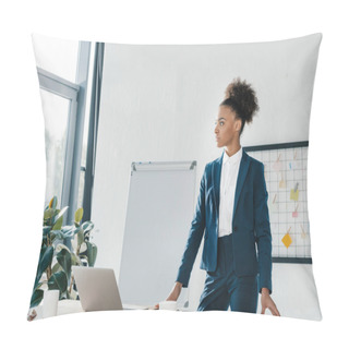 Personality  Serious African American Businesswoman Pillow Covers