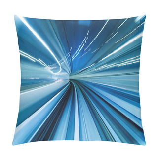 Personality  Movement Of Tunnel In Blue Pillow Covers