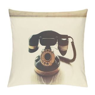 Personality  Vintage Telephone On Floor Pillow Covers