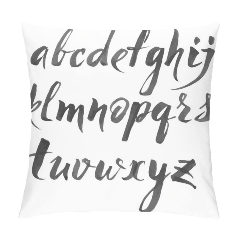 Personality  Alphabet written with brush pen. pillow covers