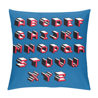 Personality  Geometric Pixilated Digital Font Pillow Covers