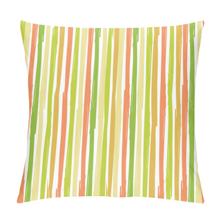 Personality  Vertical Seamless Striped Pattern. Hand Painted Background With Ink Brush Stroke. Pillow Covers