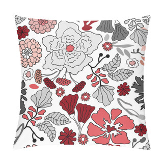 Personality  Seamless Floral Pattern With Blooming Asters, Chrysanthemums And Other Flowers. Oriental Textile Collection.  Pillow Covers