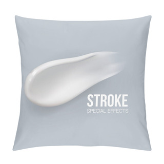 Personality  Special Effects. Blank Strokes. Blank Liquid .Cosmetic White Cream For Skin Isolated On Transparent Background. Smudges White.concealer, Cream Strokes. Vector Pillow Covers