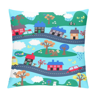 Personality  Landscape Background Pillow Covers