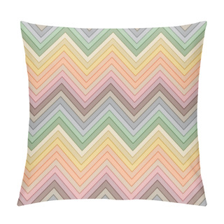 Personality  Seamless Retro Multicolor Horizontal Fashion Chevron Pattern Pillow Covers