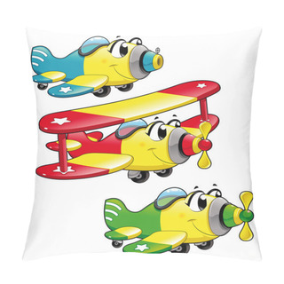 Personality  Cartoon Airplanes. Pillow Covers