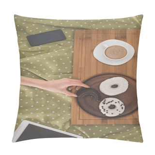 Personality  Doughnuts And Digital Devices Pillow Covers