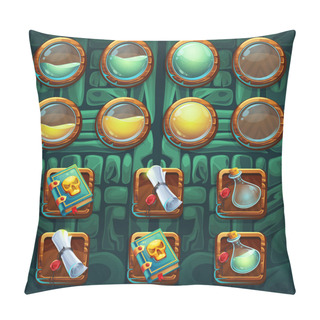 Personality  Jungle Shamans GUI Icons Buttons Kit Pillow Covers