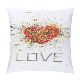 Personality  Flowers Petals And Heart Pillow Covers