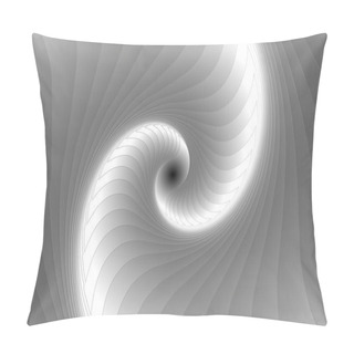Personality  Infinite Geometry Fractal Background Of Black And White Spiral Jigsaw Puzzle Pillow Covers